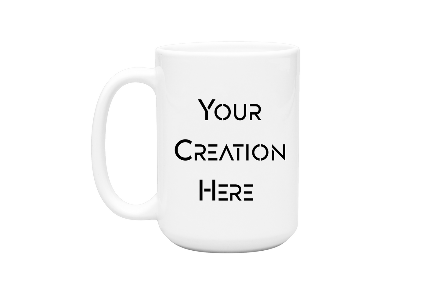 White 15 oz Ceramic Mugs