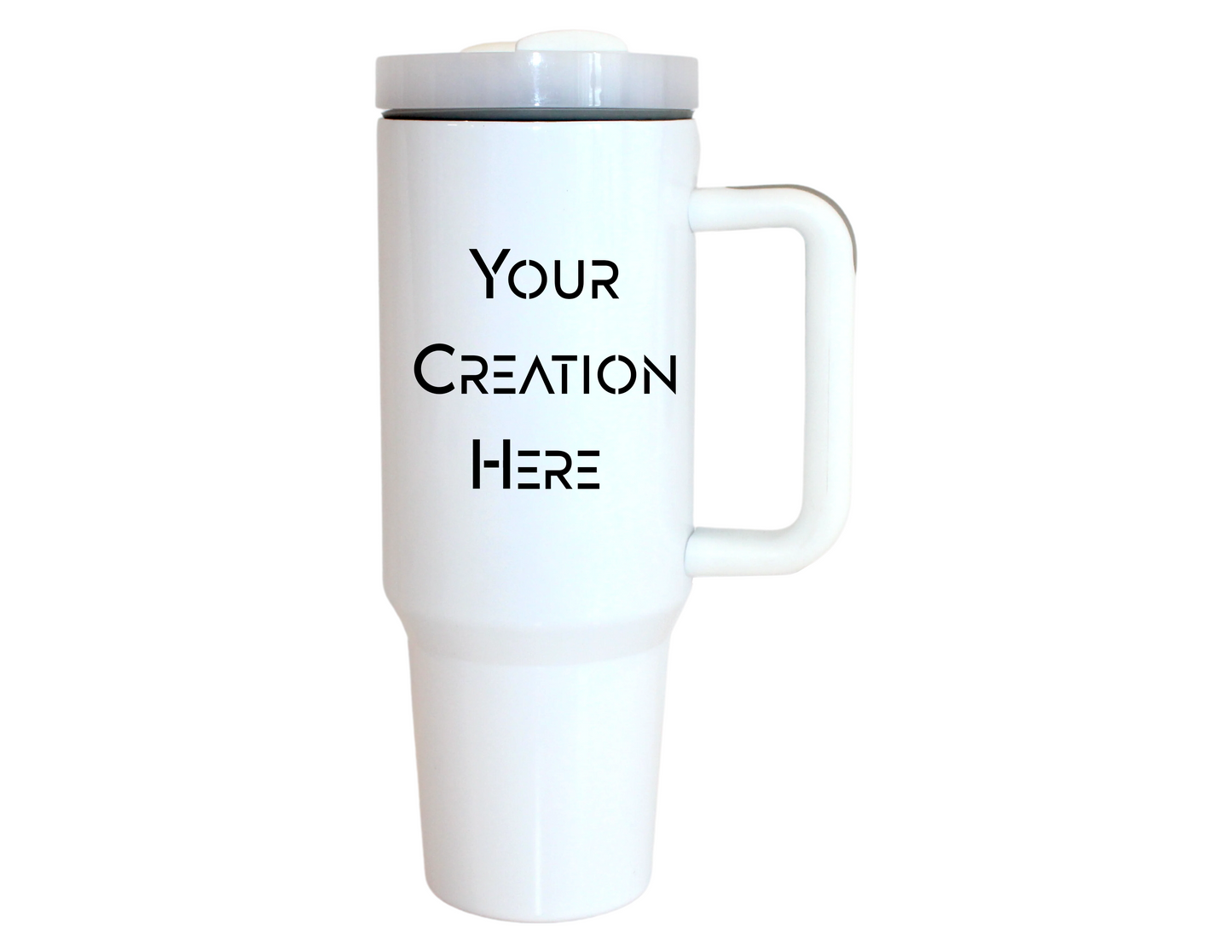 40 oz Stainless Steel Tumbler with Handle