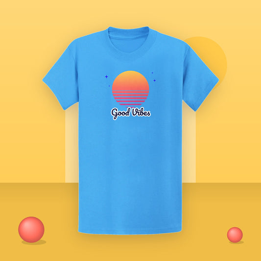 Custom printed T-shirt in Blue