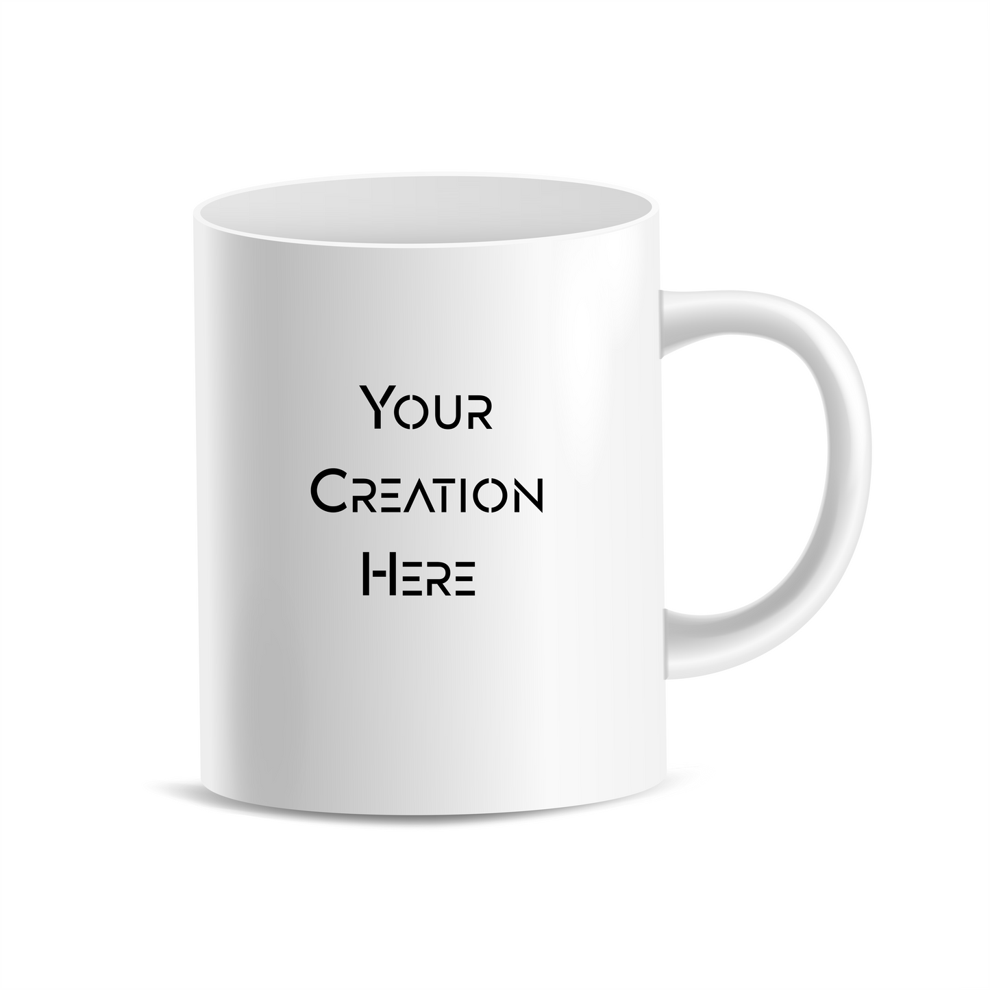 Tasse en céramique blanche de 11 oz