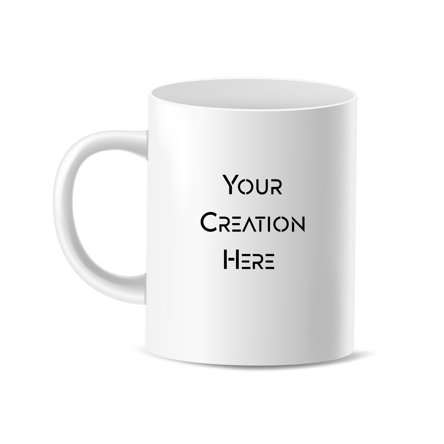Tasse en céramique blanche de 11 oz